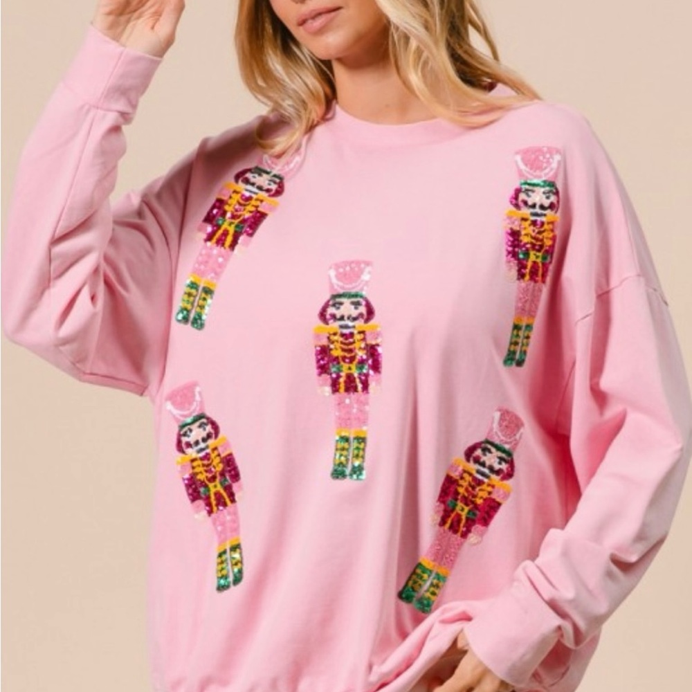 Festive Nutcracker Sequin Sweatshirt